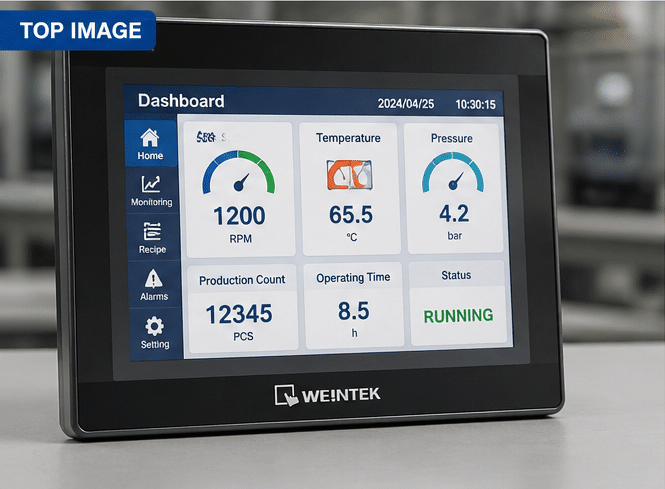 Weintek HMI dashboard real time monitoring system