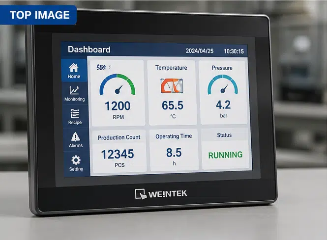 Weintek HMI Dashboard Interface Weintek HMI dashboard real time monitoring system